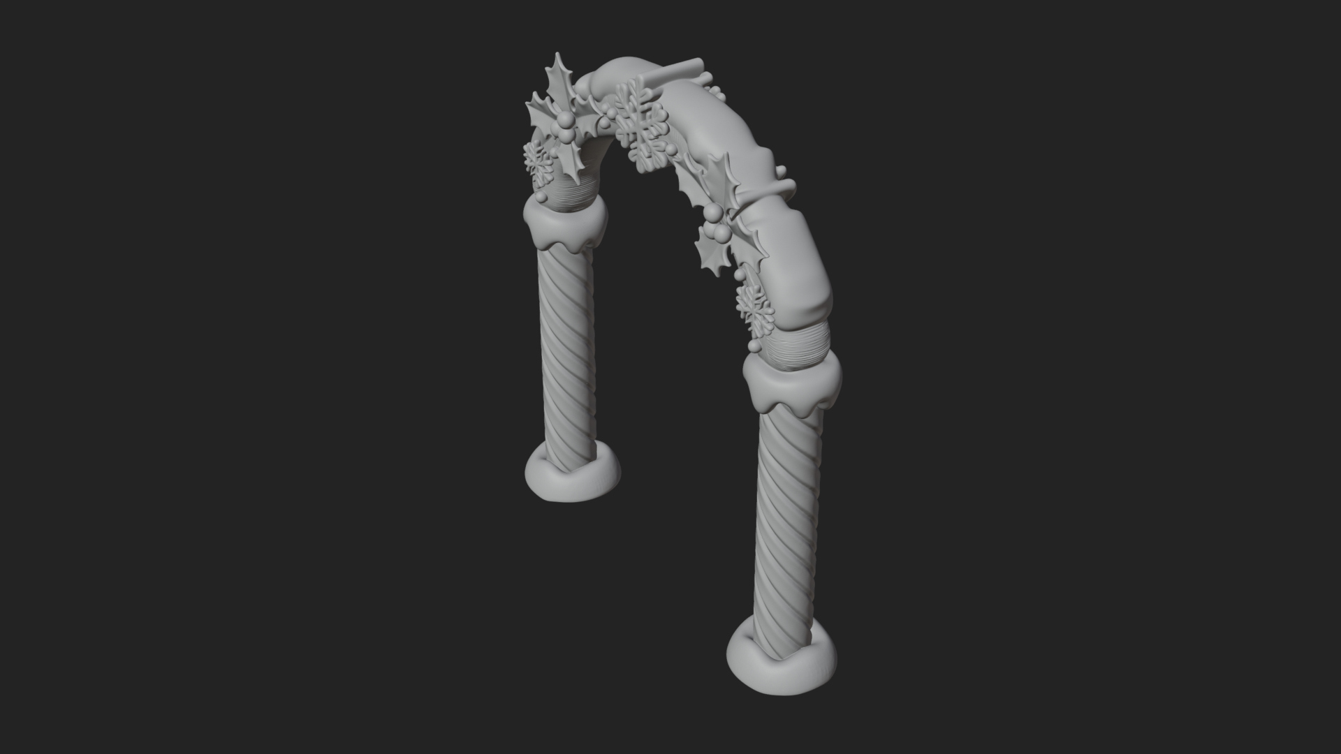 Candy Cane Christmas Arch Design 3 3D Print Model 3D Model