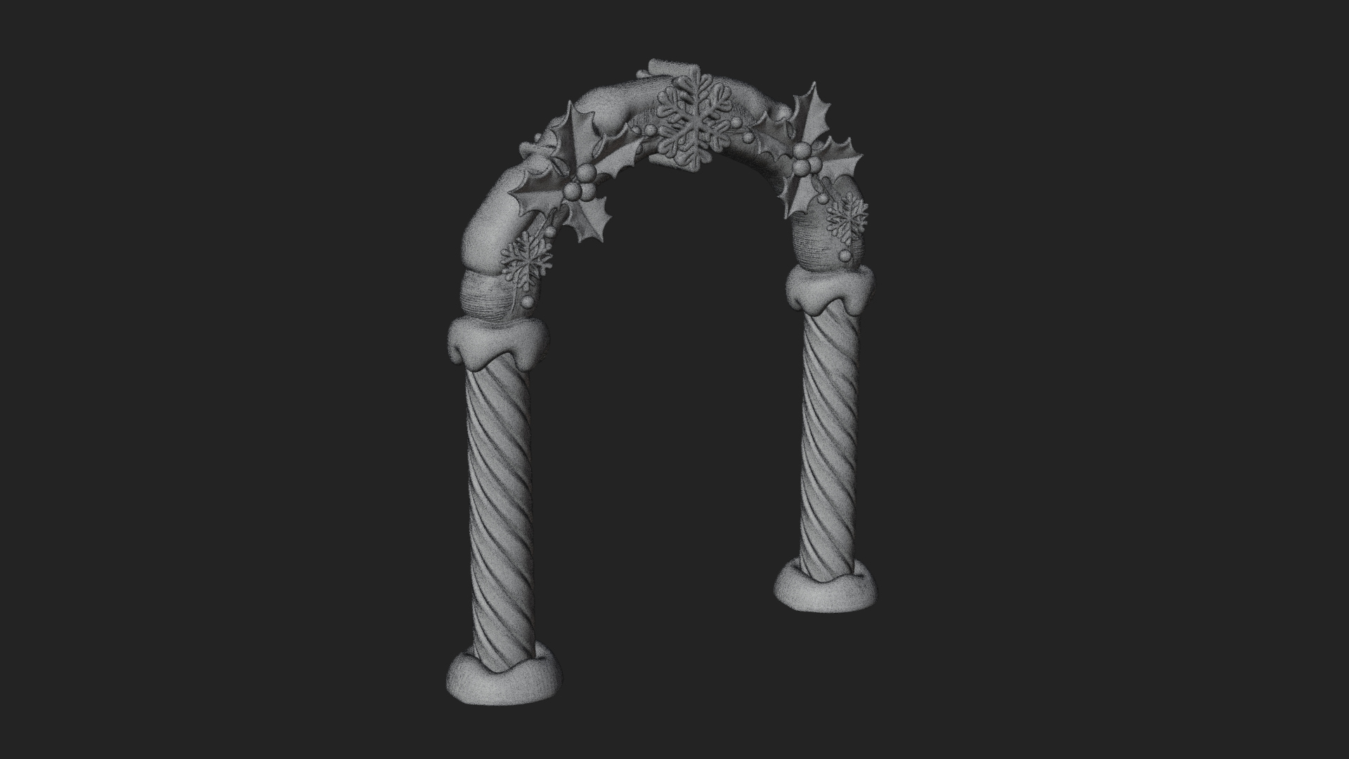 Candy Cane Christmas Arch Design 3 3D Print Model 3D Model