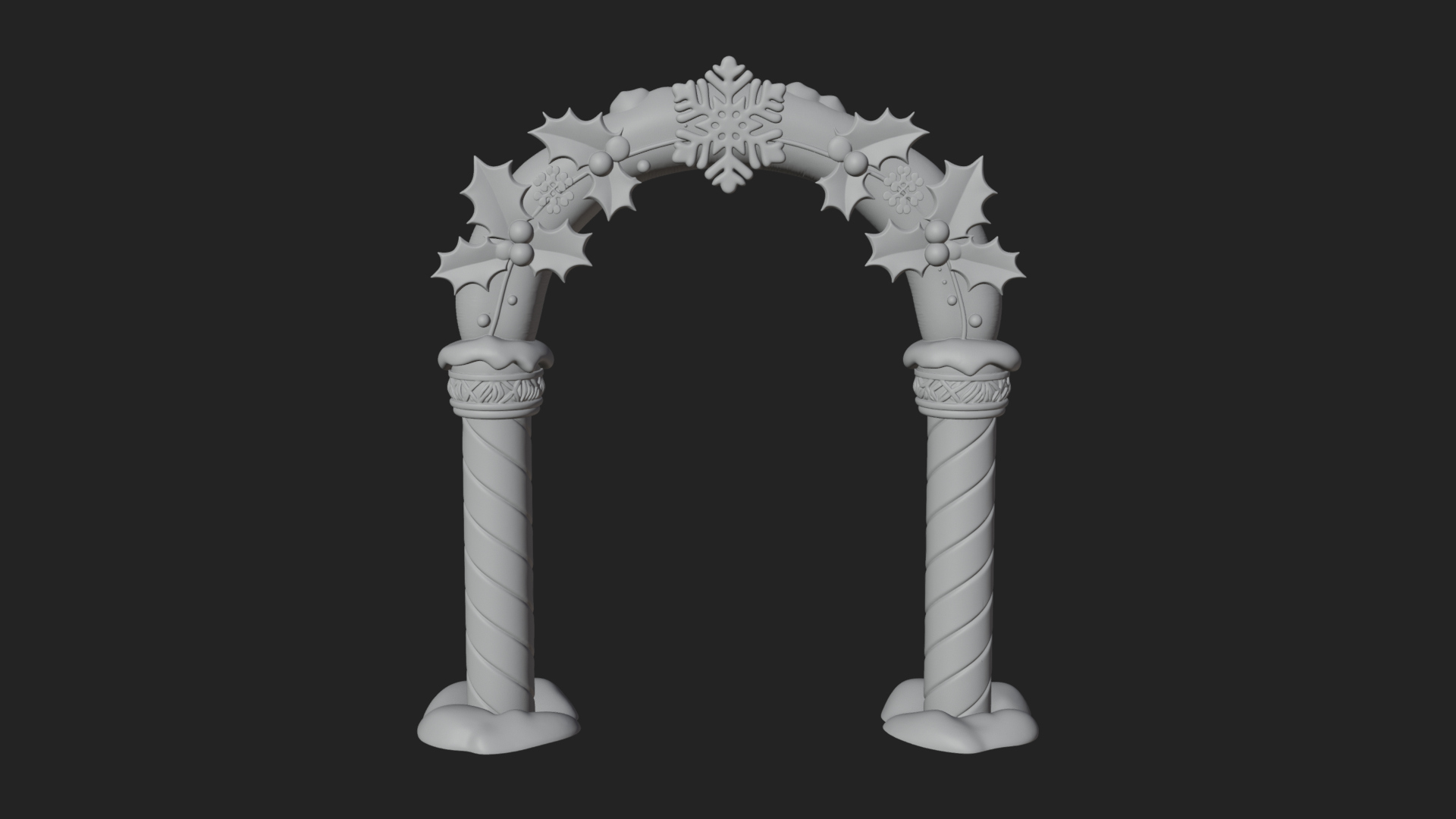 Candy Cane Christmas Arch Design 4 3D Print Model 3D Model
