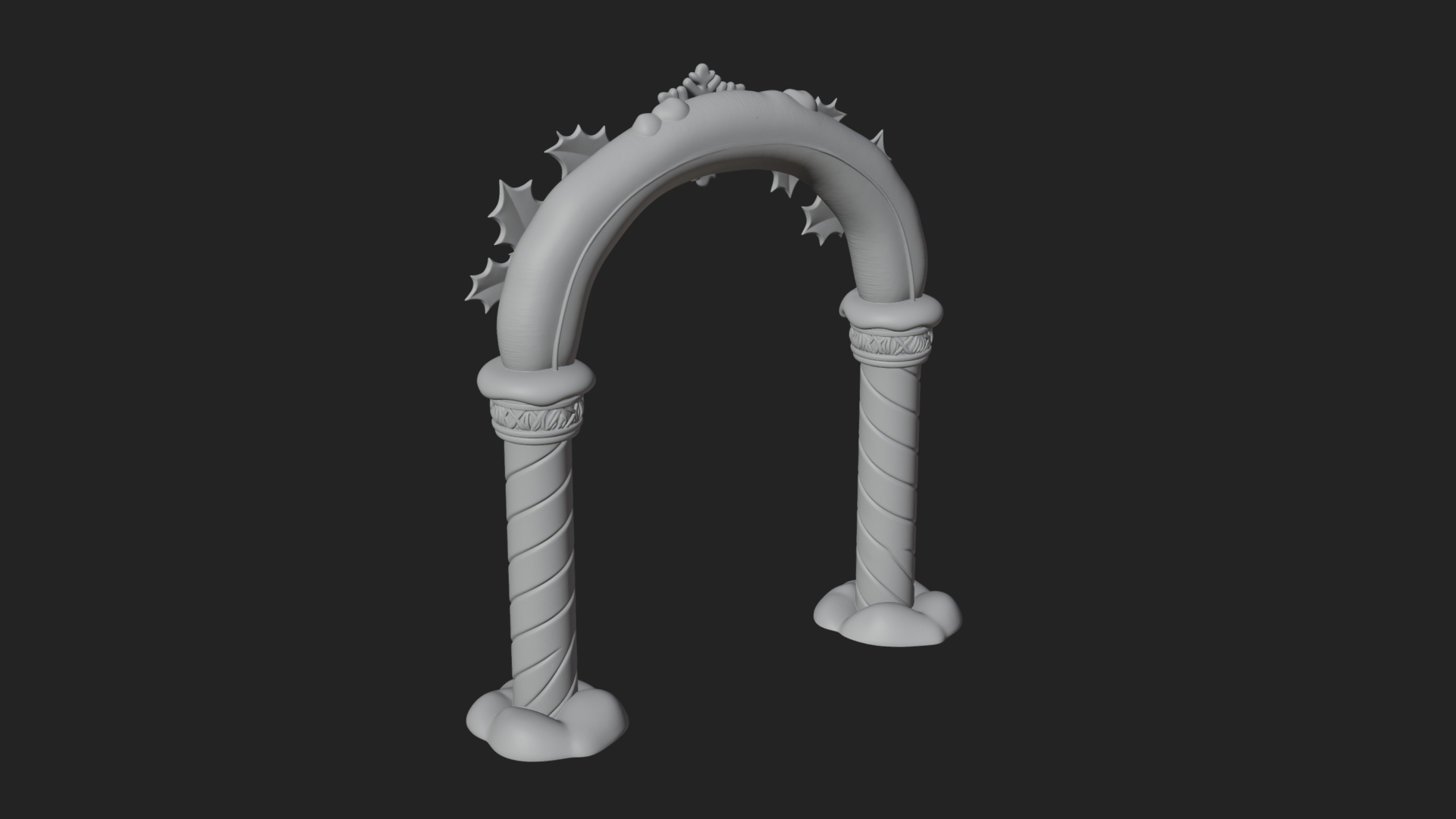 Candy Cane Christmas Arch Design 4 3D Print Model 3D Model