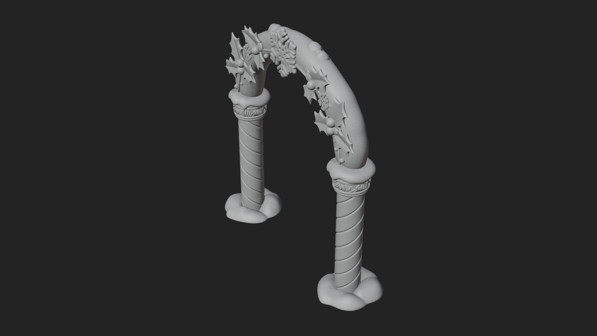 Candy Cane Christmas Arch Design 4 3D Print Model 3D Model