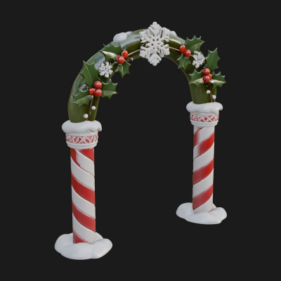 Candy Cane Christmas Arch Design 4 3D Print Model