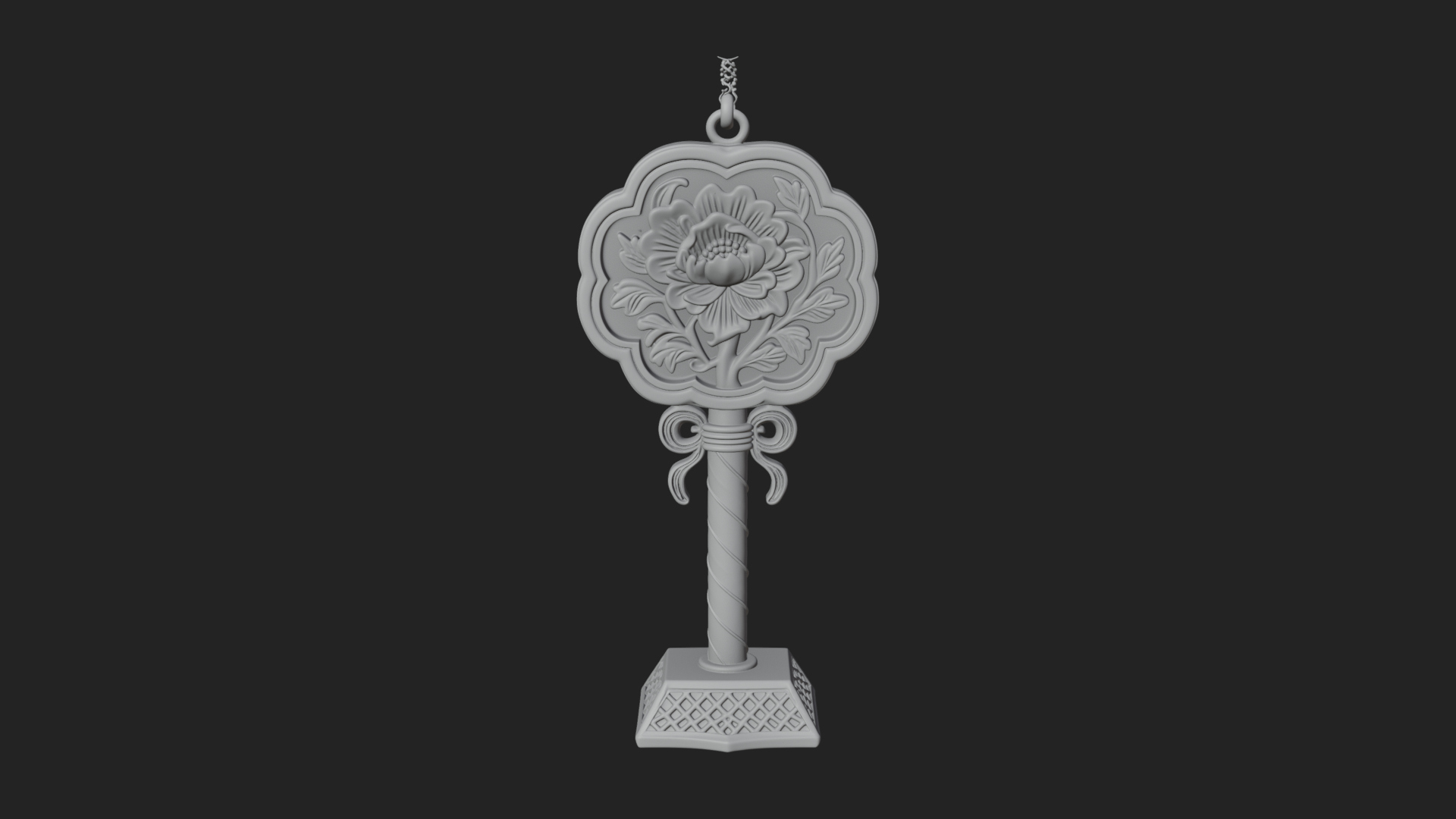 Candy Stick Flower Ornament Design 1 3D Print Model 3D Model