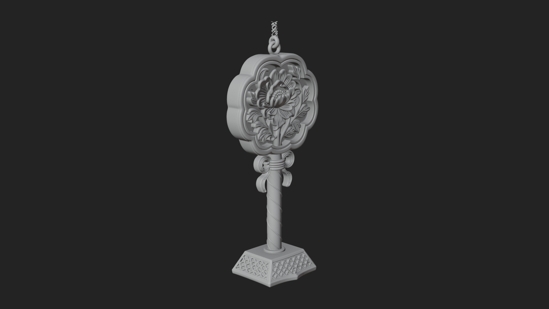 Candy Stick Flower Ornament Design 1 3D Print Model 3D Model