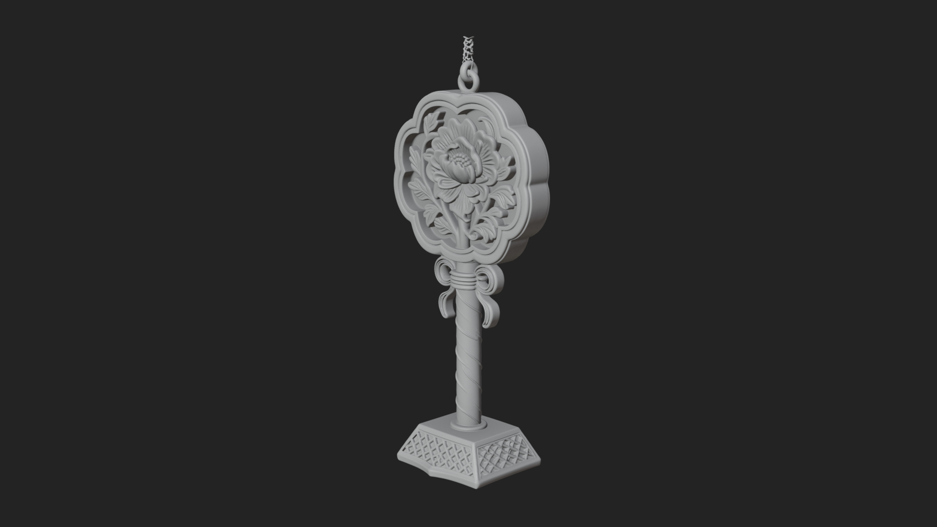 Candy Stick Flower Ornament Design 1 3D Print Model 3D Model