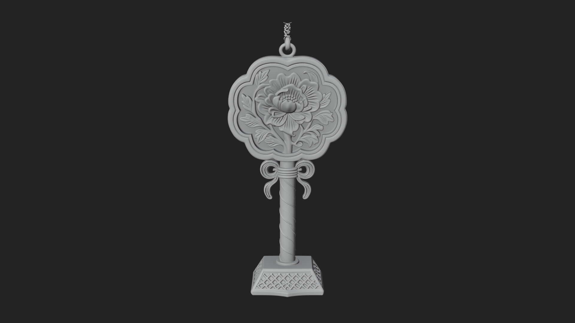 Candy Stick Flower Ornament Design 1 3D Print Model 3D Model