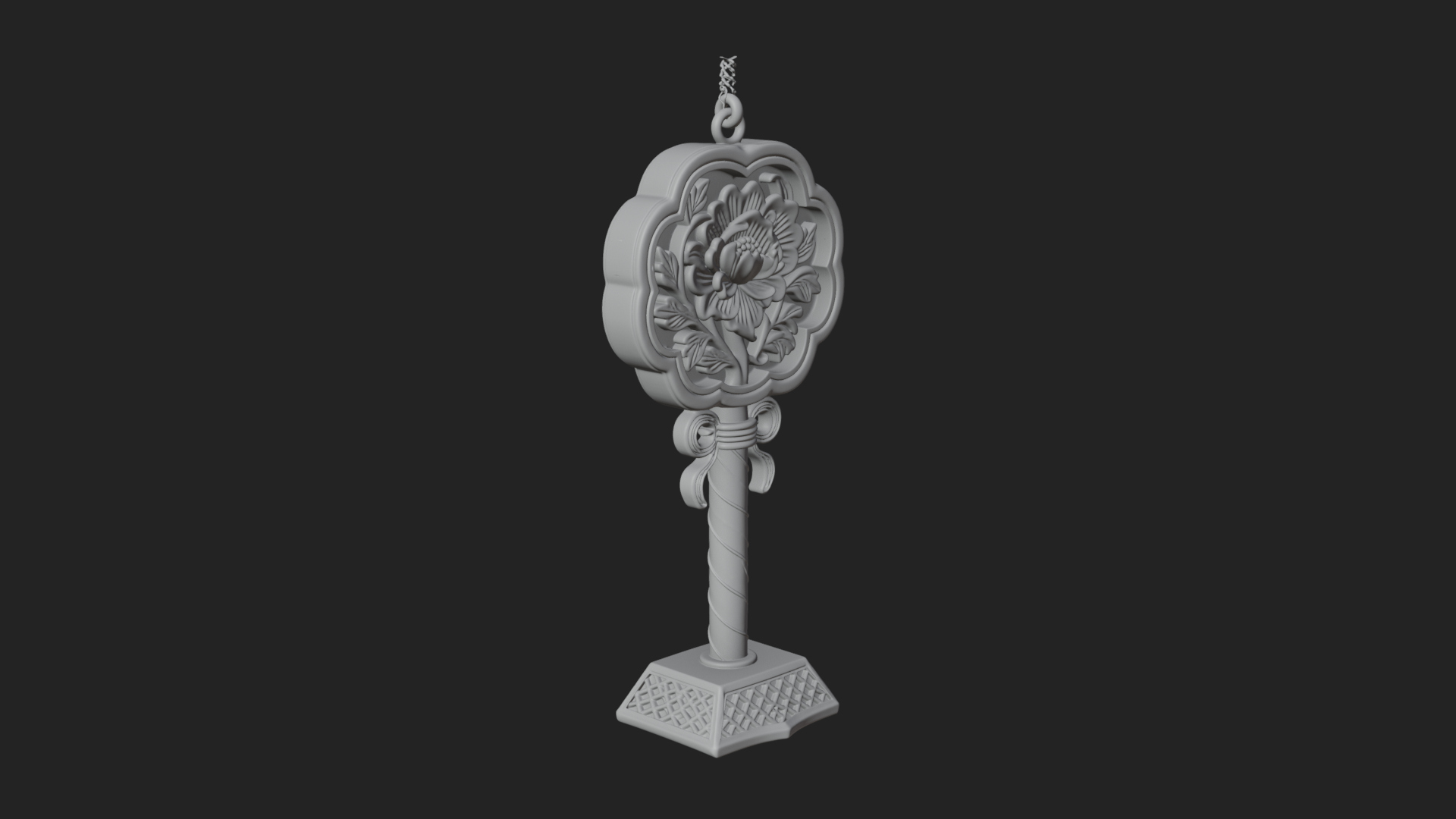 Candy Stick Flower Ornament Design 1 3D Print Model 3D Model