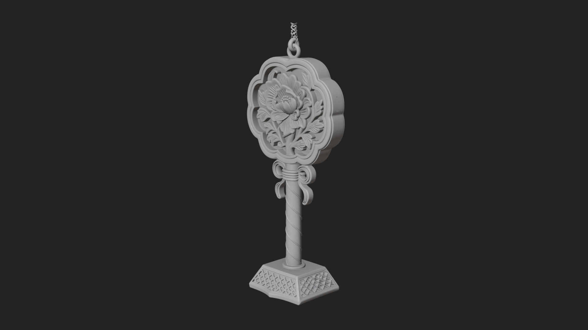 Candy Stick Flower Ornament Design 1 3D Print Model 3D Model