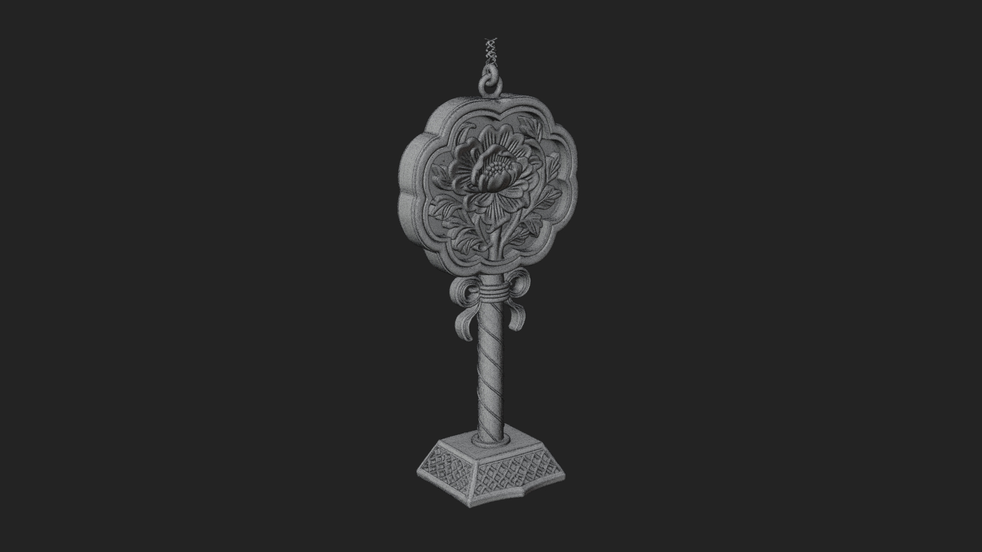 Candy Stick Flower Ornament Design 1 3D Print Model 3D Model