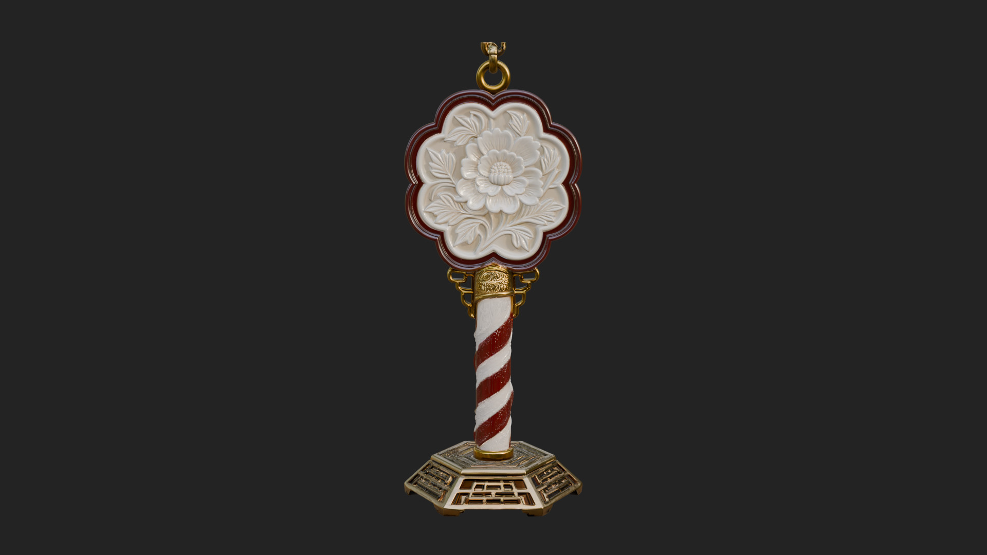 Candy Stick Flower Ornament Design 2 3D Print Model 3D Model