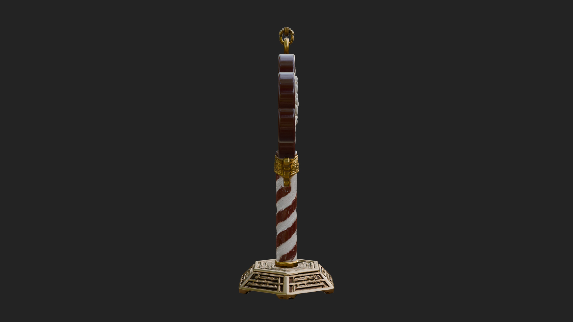 Candy Stick Flower Ornament Design 2 3D Print Model 3D Model