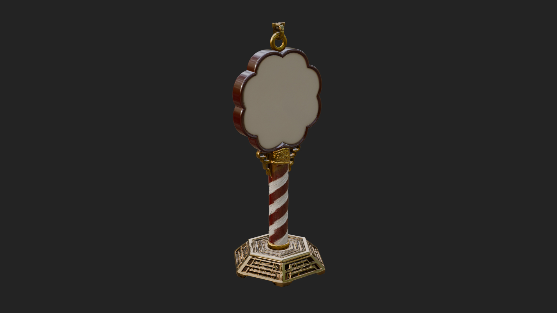 Candy Stick Flower Ornament Design 2 3D Print Model 3D Model