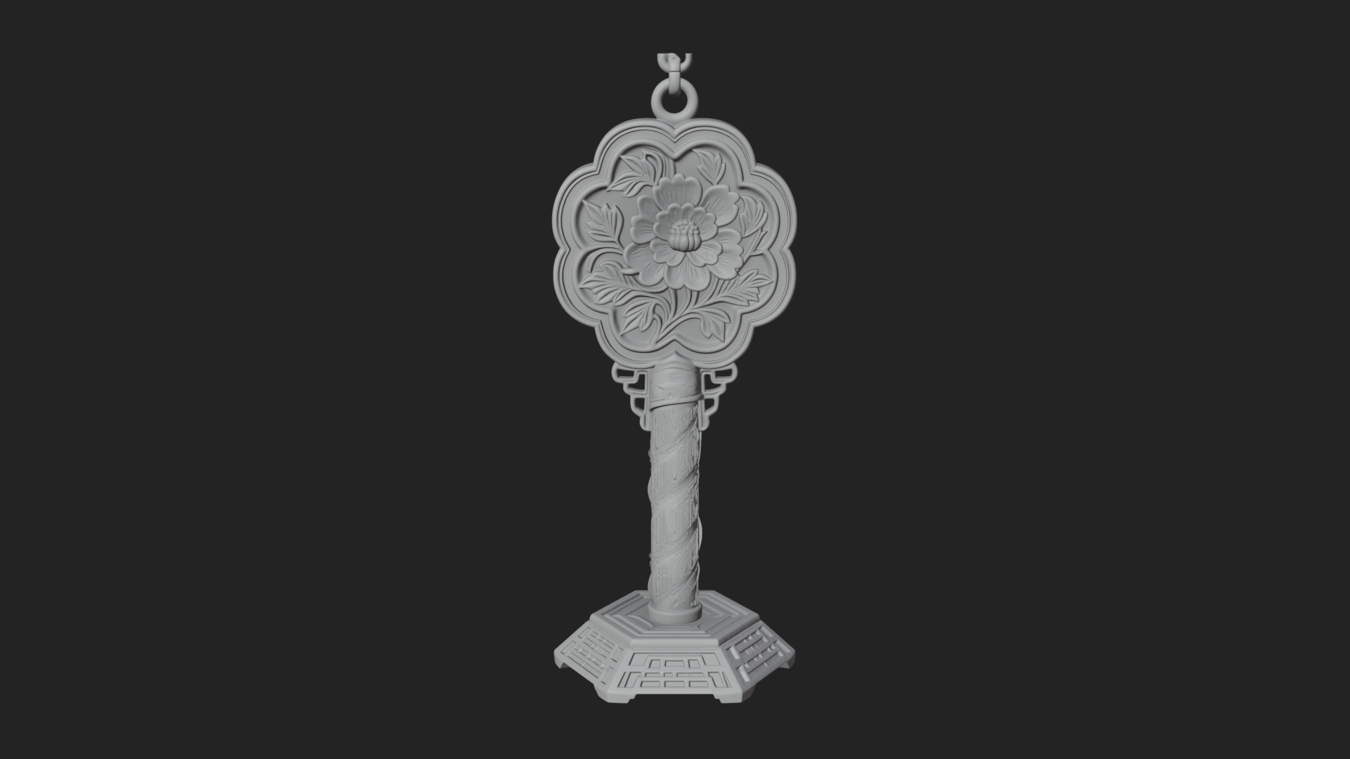 Candy Stick Flower Ornament Design 2 3D Print Model 3D Model