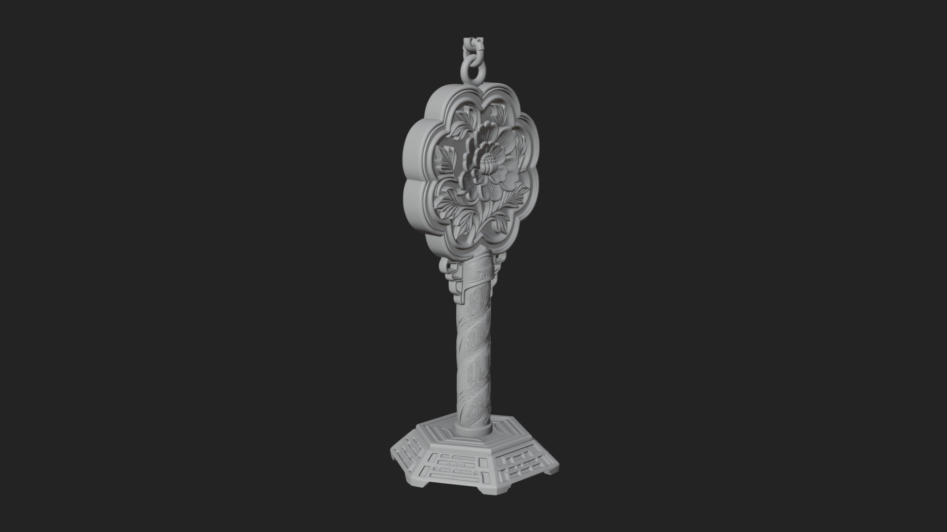 Candy Stick Flower Ornament Design 2 3D Print Model 3D Model