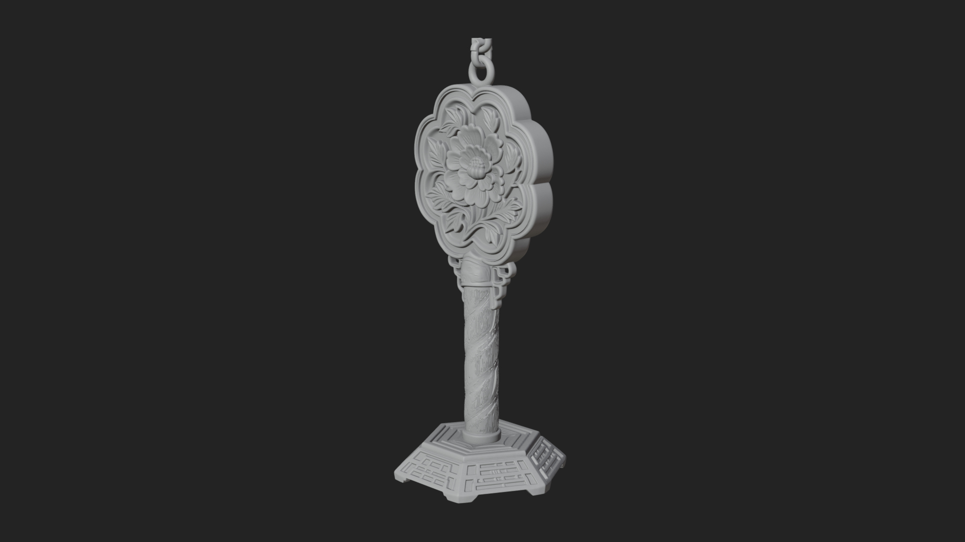 Candy Stick Flower Ornament Design 2 3D Print Model 3D Model
