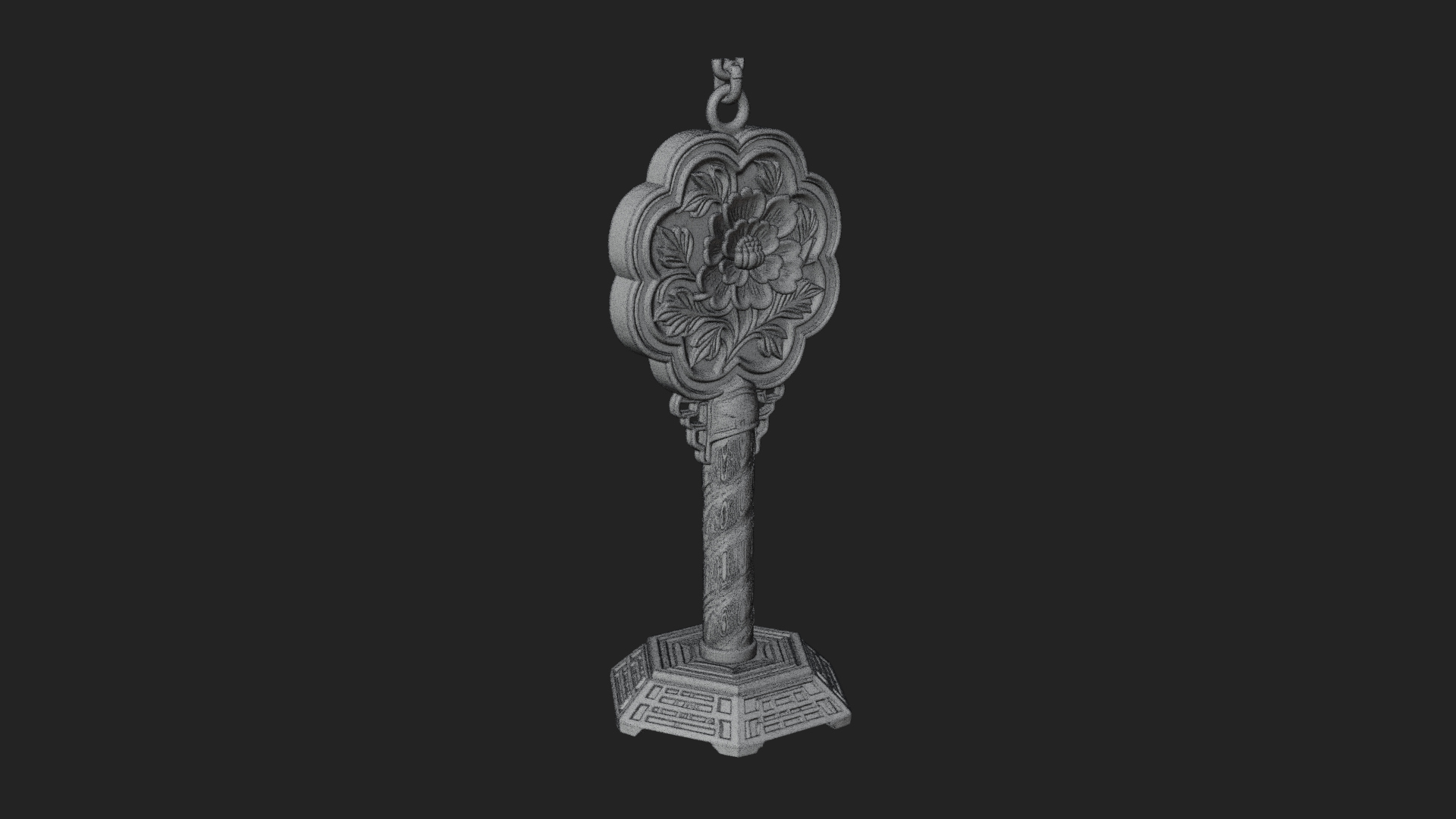 Candy Stick Flower Ornament Design 2 3D Print Model 3D Model