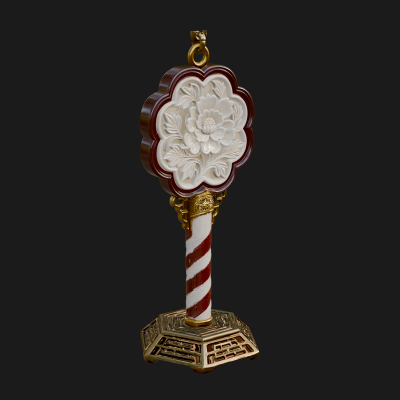 Candy Stick Flower Ornament Design 2 3D Print Model