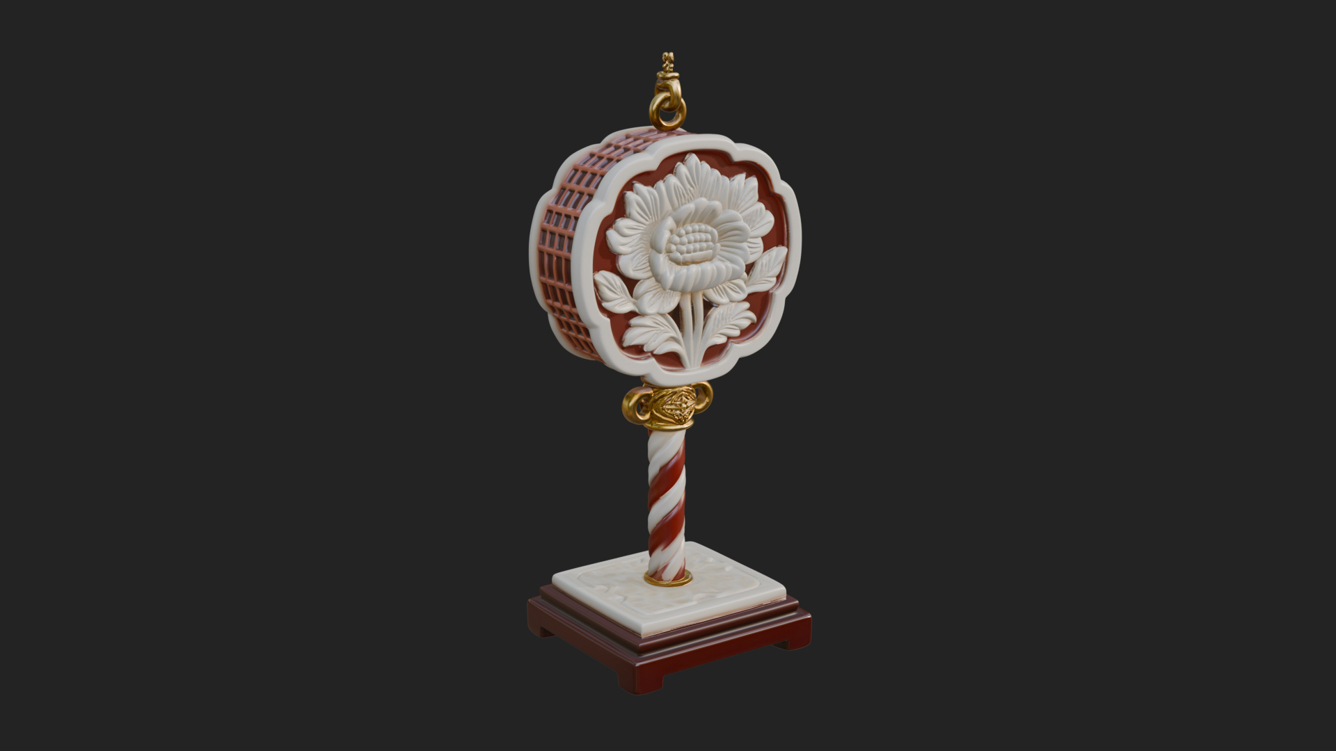Candy Stick Flower Ornament Design 3 3D Print Model 3D Model