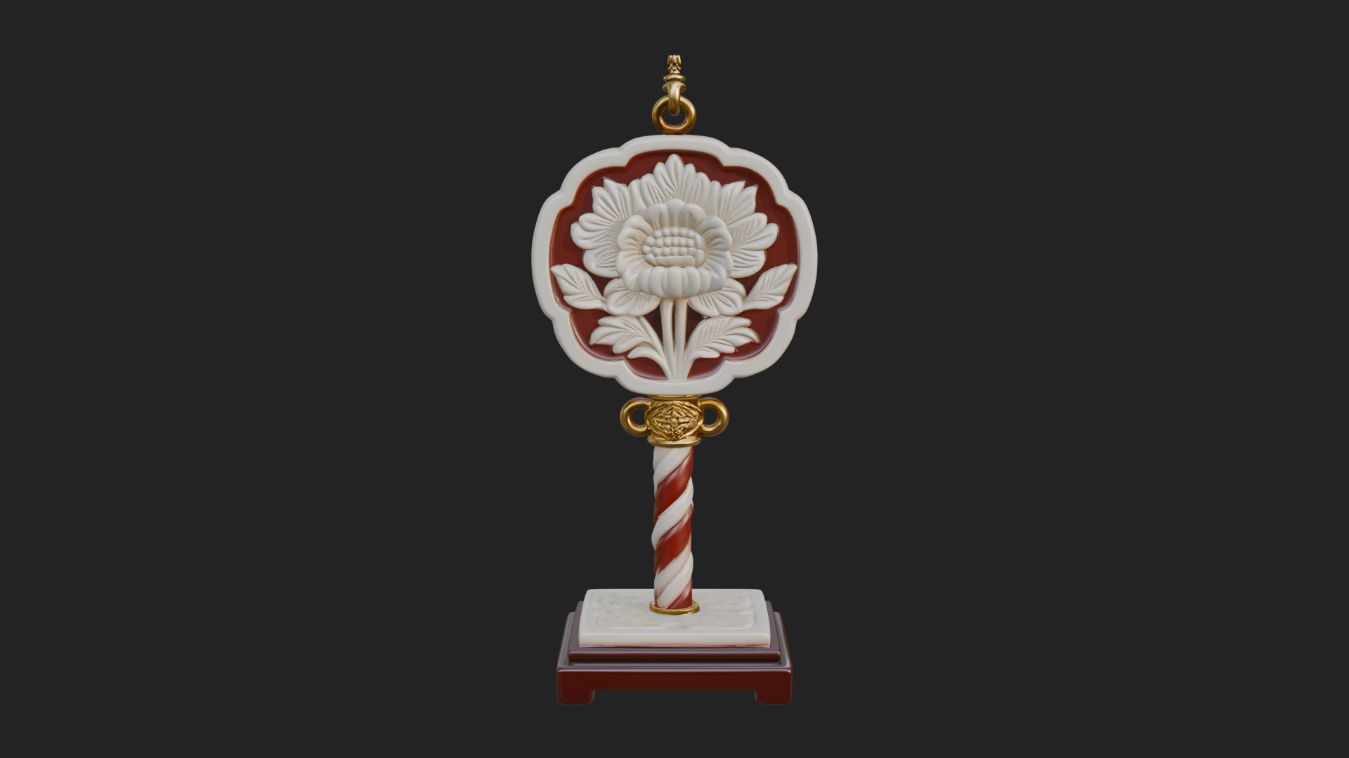 Candy Stick Flower Ornament Design 3 3D Print Model 3D Model