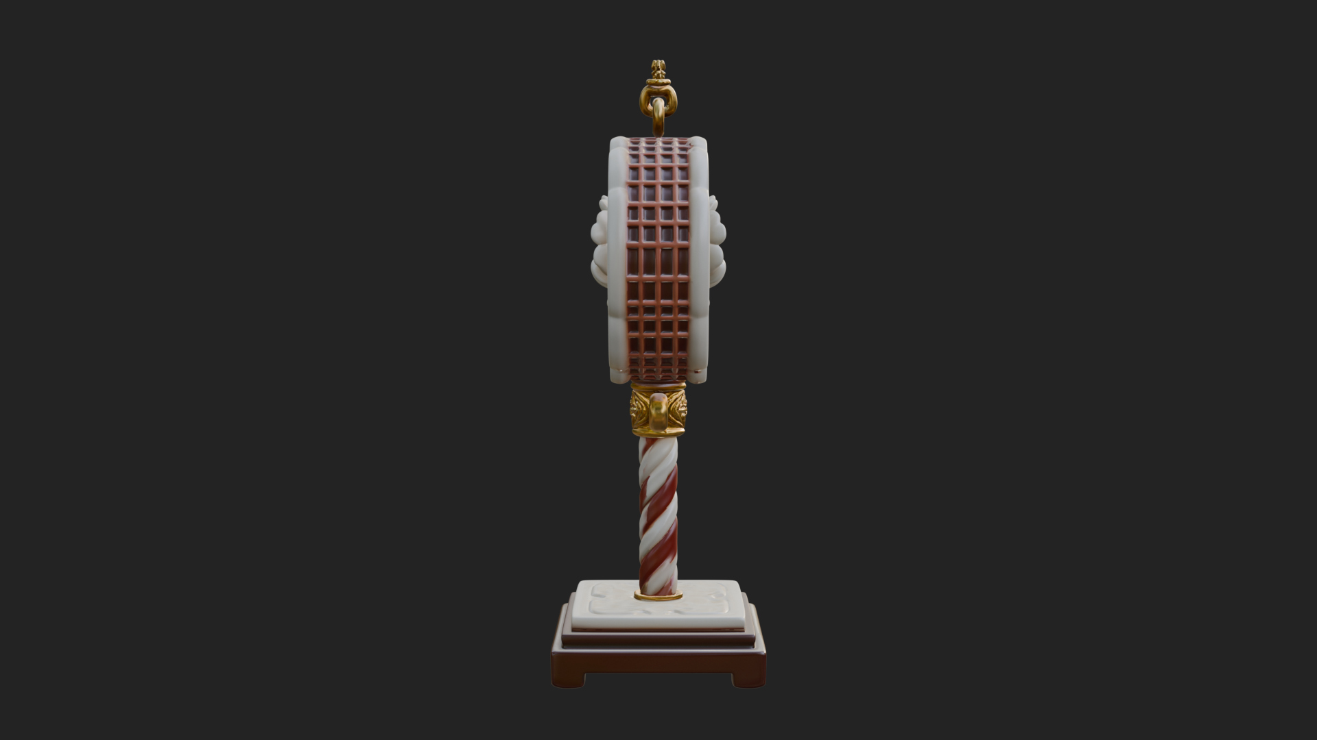 Candy Stick Flower Ornament Design 3 3D Print Model 3D Model