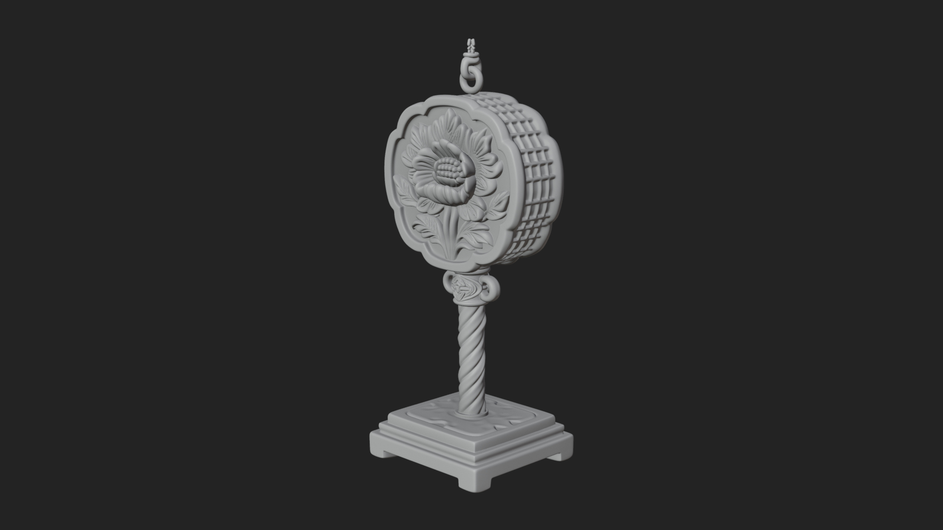 Candy Stick Flower Ornament Design 3 3D Print Model 3D Model