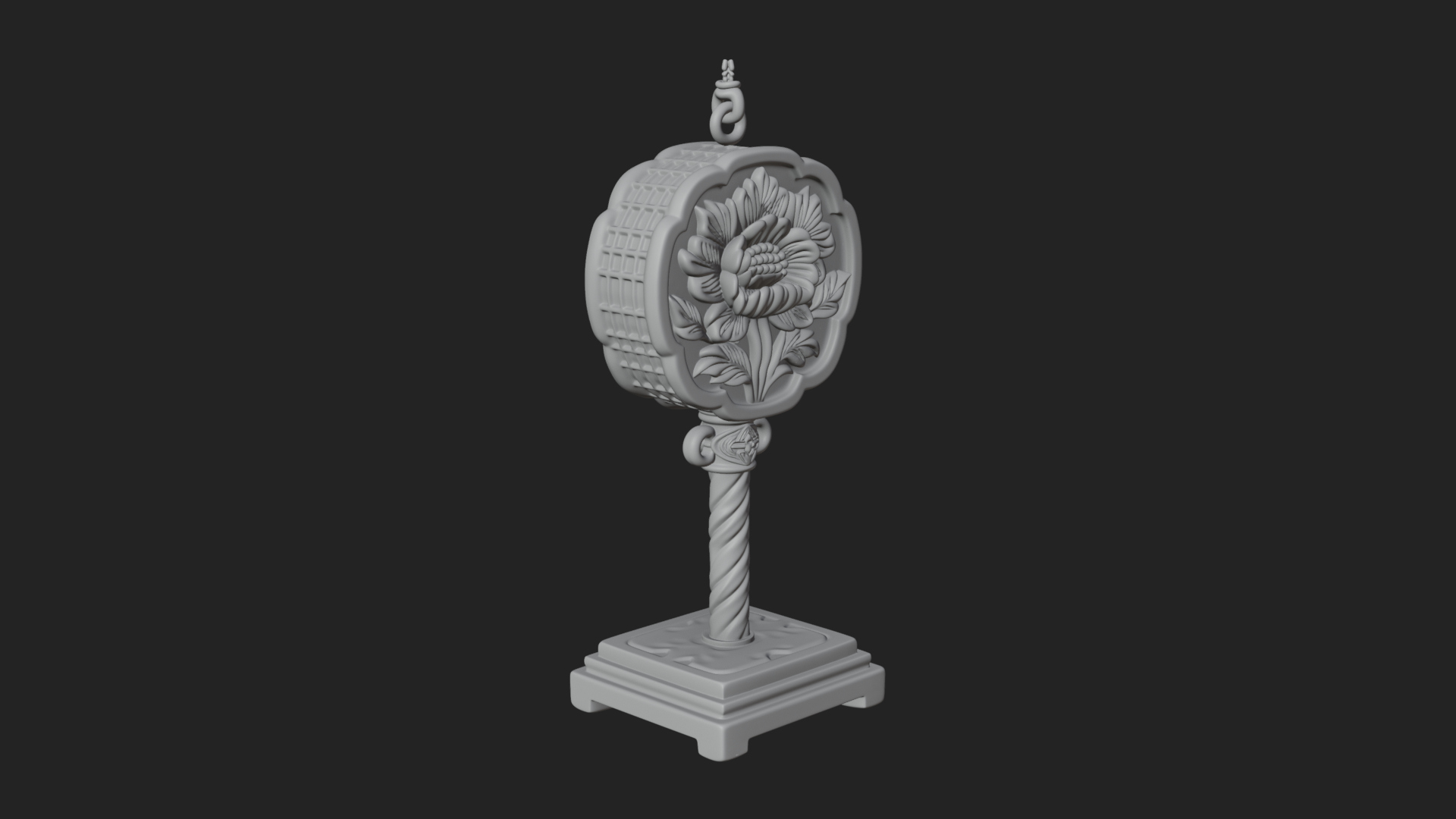 Candy Stick Flower Ornament Design 3 3D Print Model 3D Model