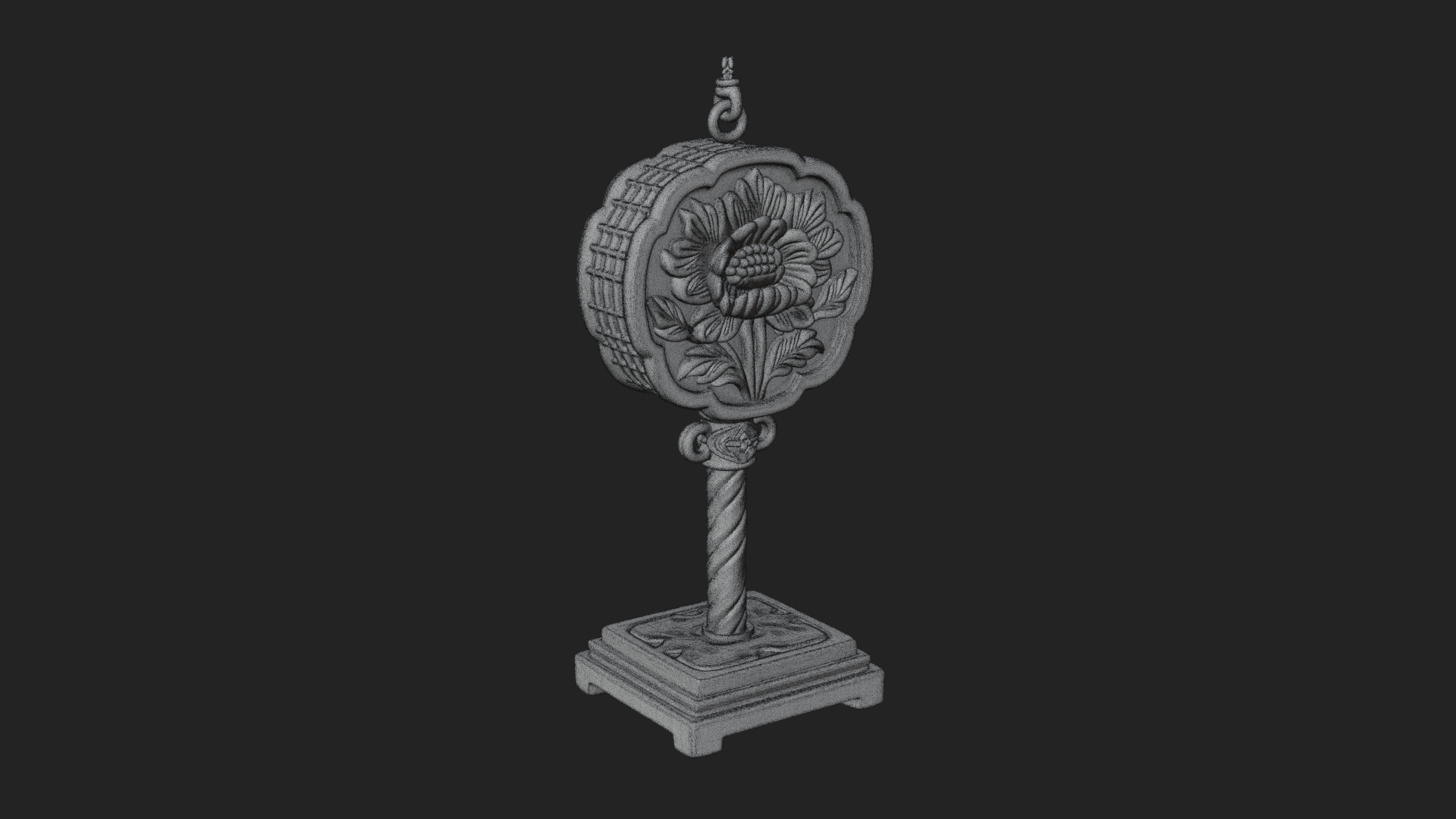 Candy Stick Flower Ornament Design 3 3D Print Model 3D Model