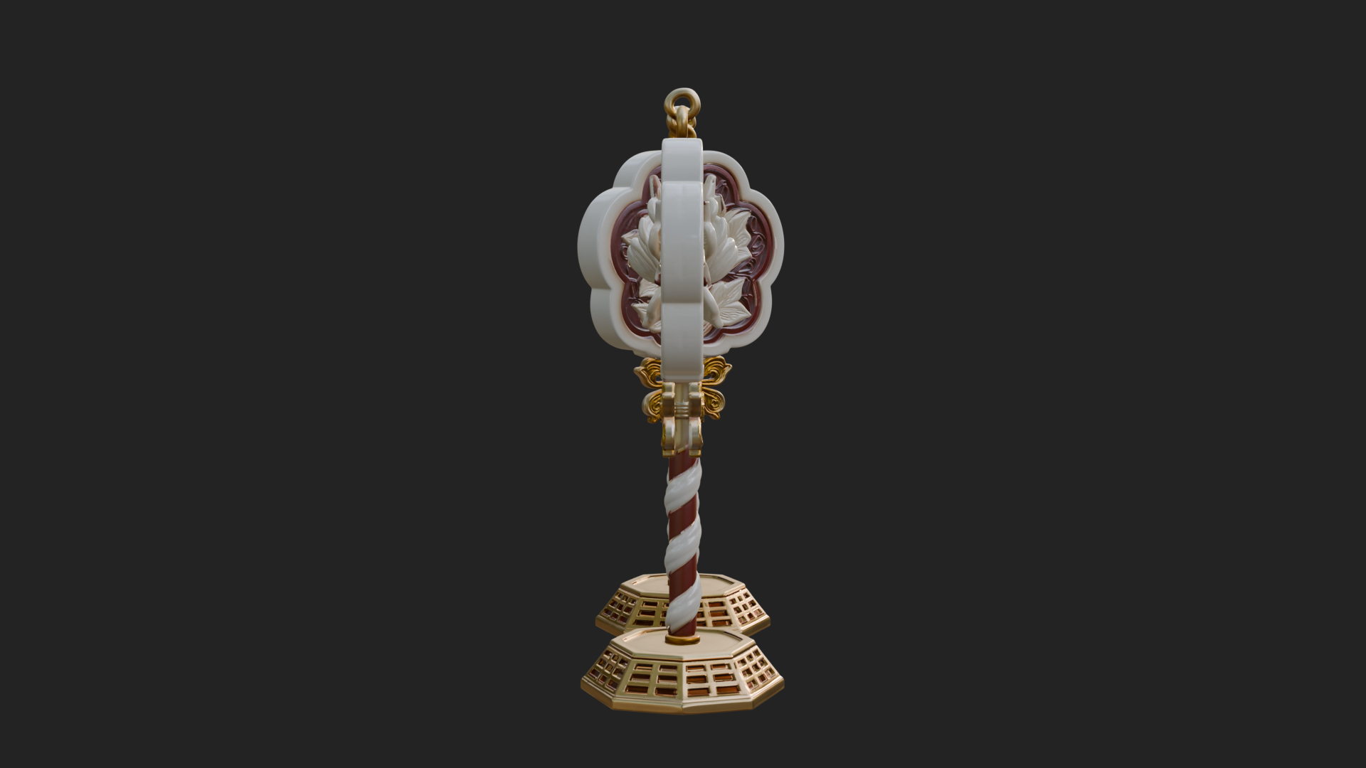 Candy Stick Flower Ornament Design 4 3D Print Model 3D Model