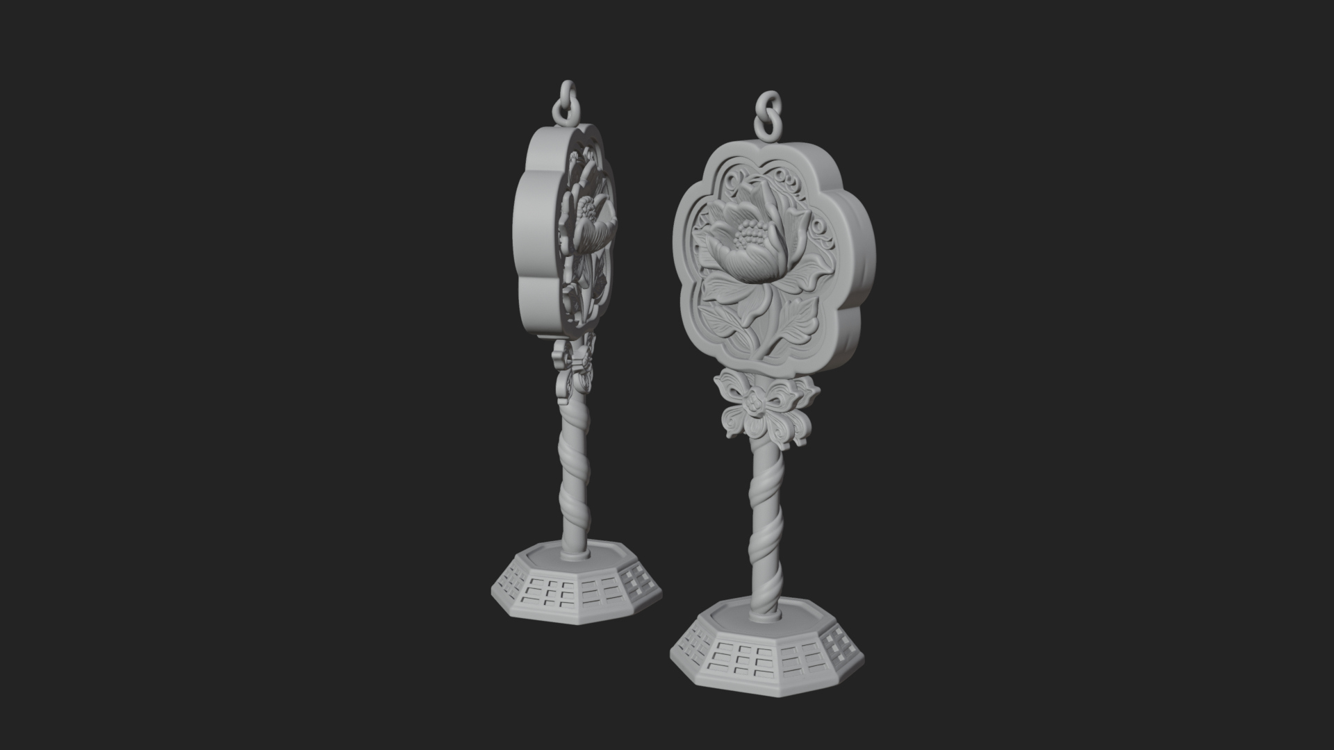Candy Stick Flower Ornament Design 4 3D Print Model 3D Model