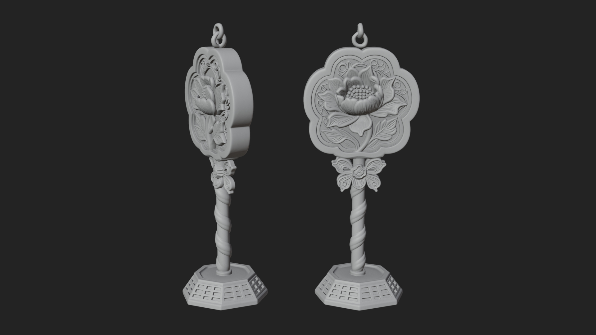 Candy Stick Flower Ornament Design 4 3D Print Model 3D Model