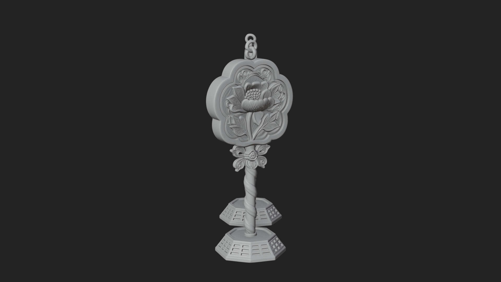 Candy Stick Flower Ornament Design 4 3D Print Model 3D Model