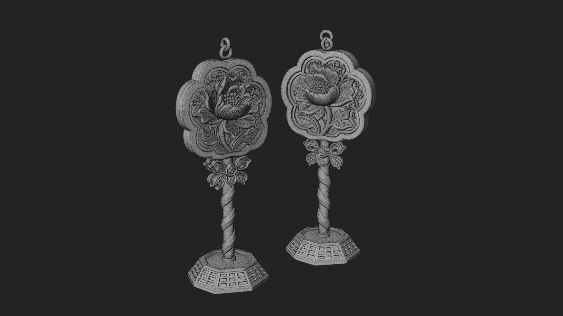 Candy Stick Flower Ornament Design 4 3D Print Model 3D Model