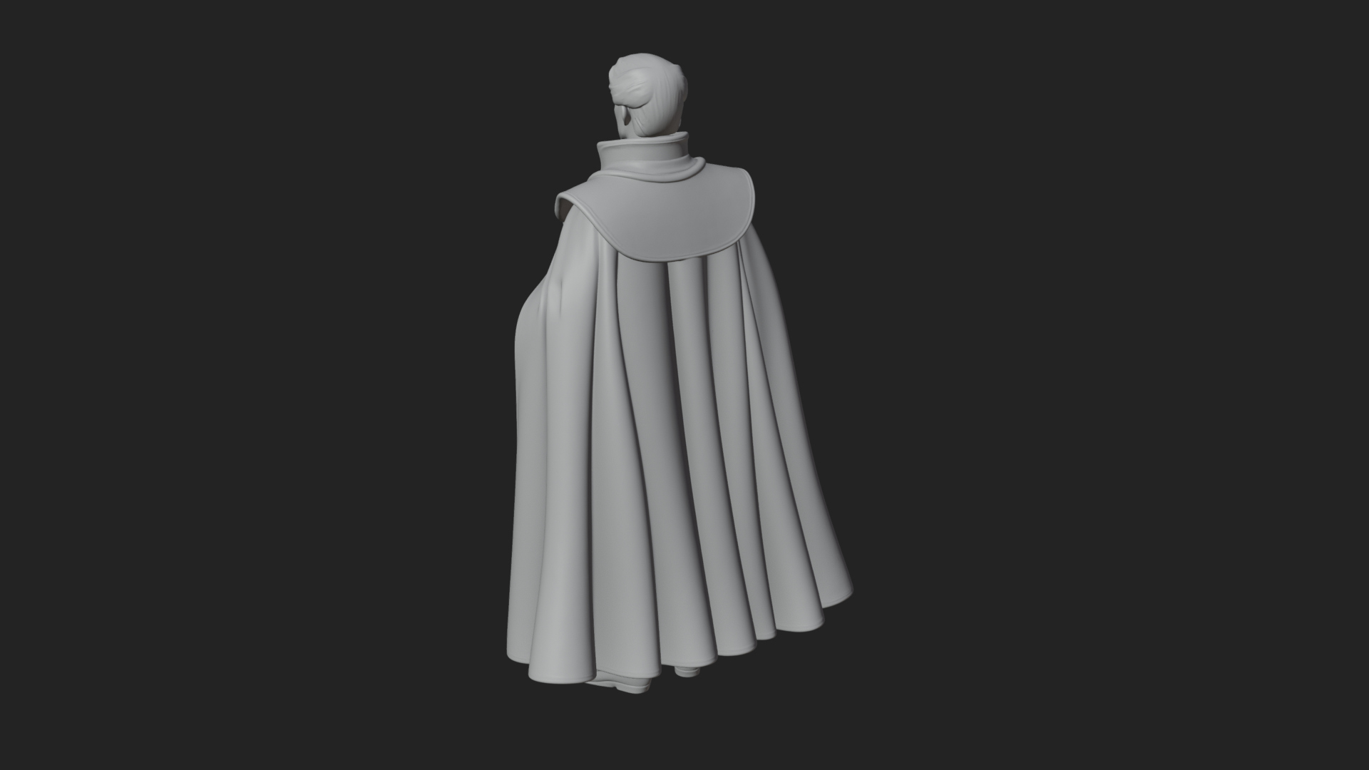 Caped Nobleman Statue Design 7 3D Print Model 3D Model