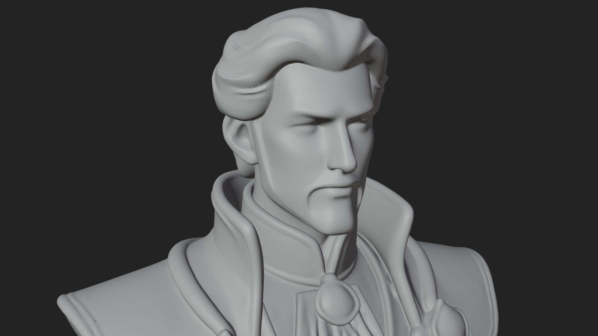 Caped Nobleman Statue Design 7 3D Print Model 3D Model