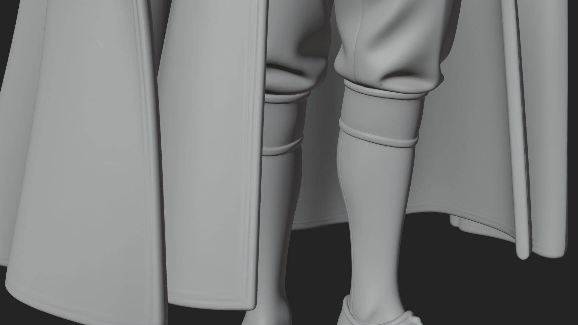 Caped Nobleman Statue Design 7 3D Print Model 3D Model