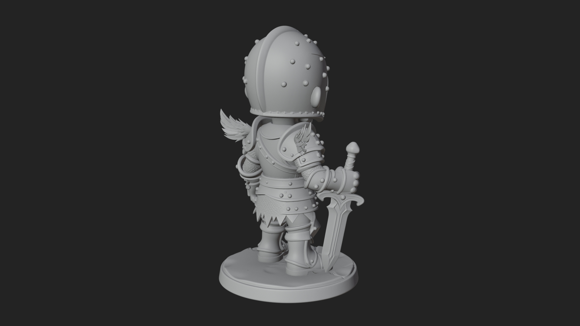 Cartoon Zombie Boy Statue Design 8 3D Print Model 3D Model