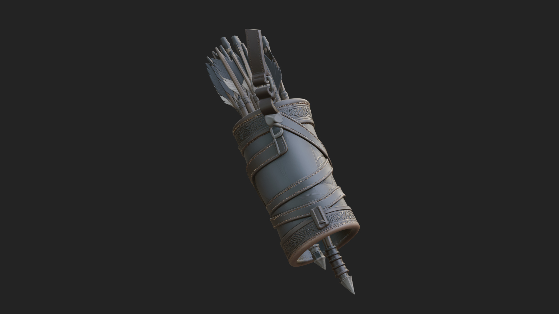 Carved Arrow Quiver Model Design 1 3D Print Model 3D Model