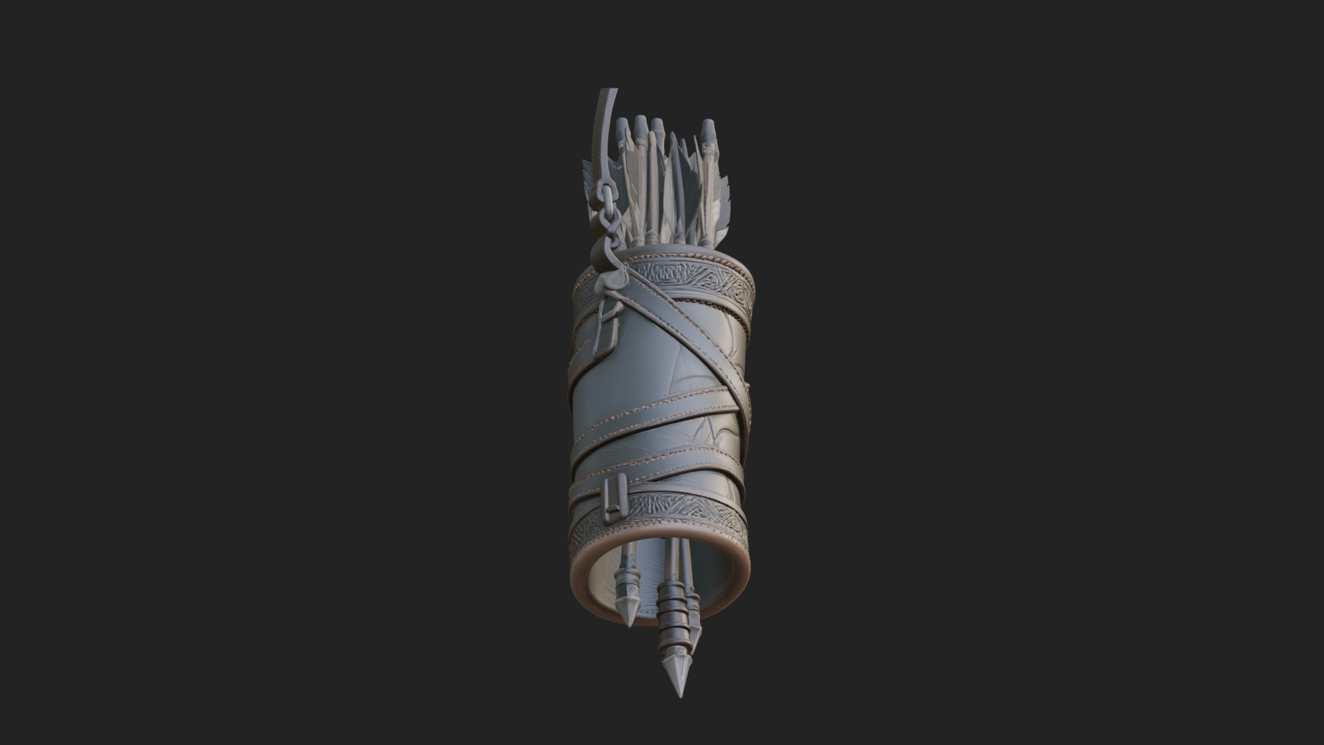 Carved Arrow Quiver Model Design 1 3D Print Model 3D Model