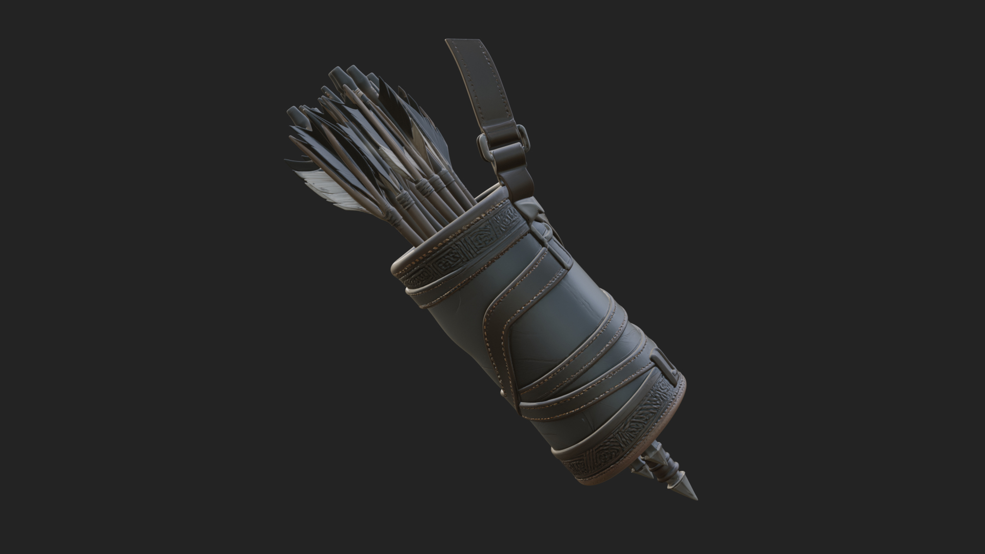 Carved Arrow Quiver Model Design 1 3D Print Model 3D Model