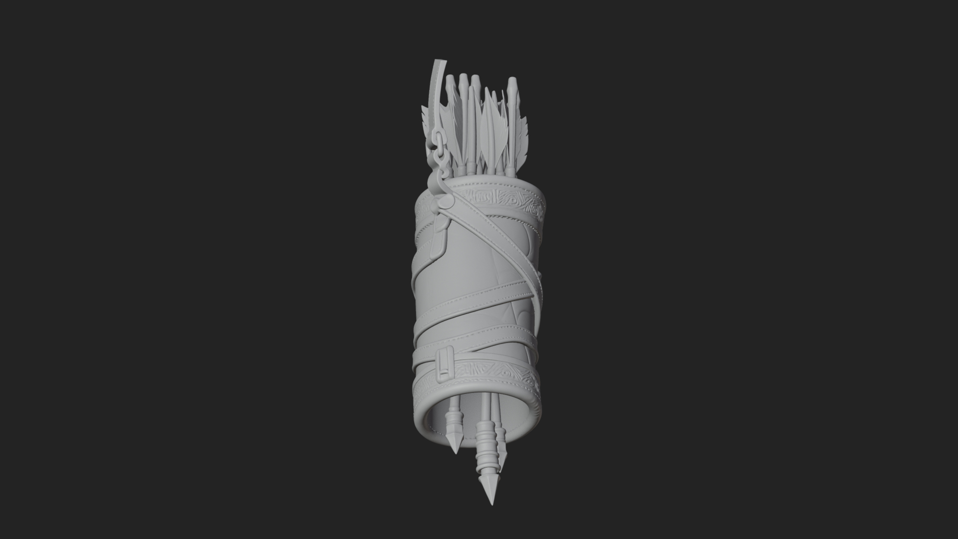 Carved Arrow Quiver Model Design 1 3D Print Model 3D Model
