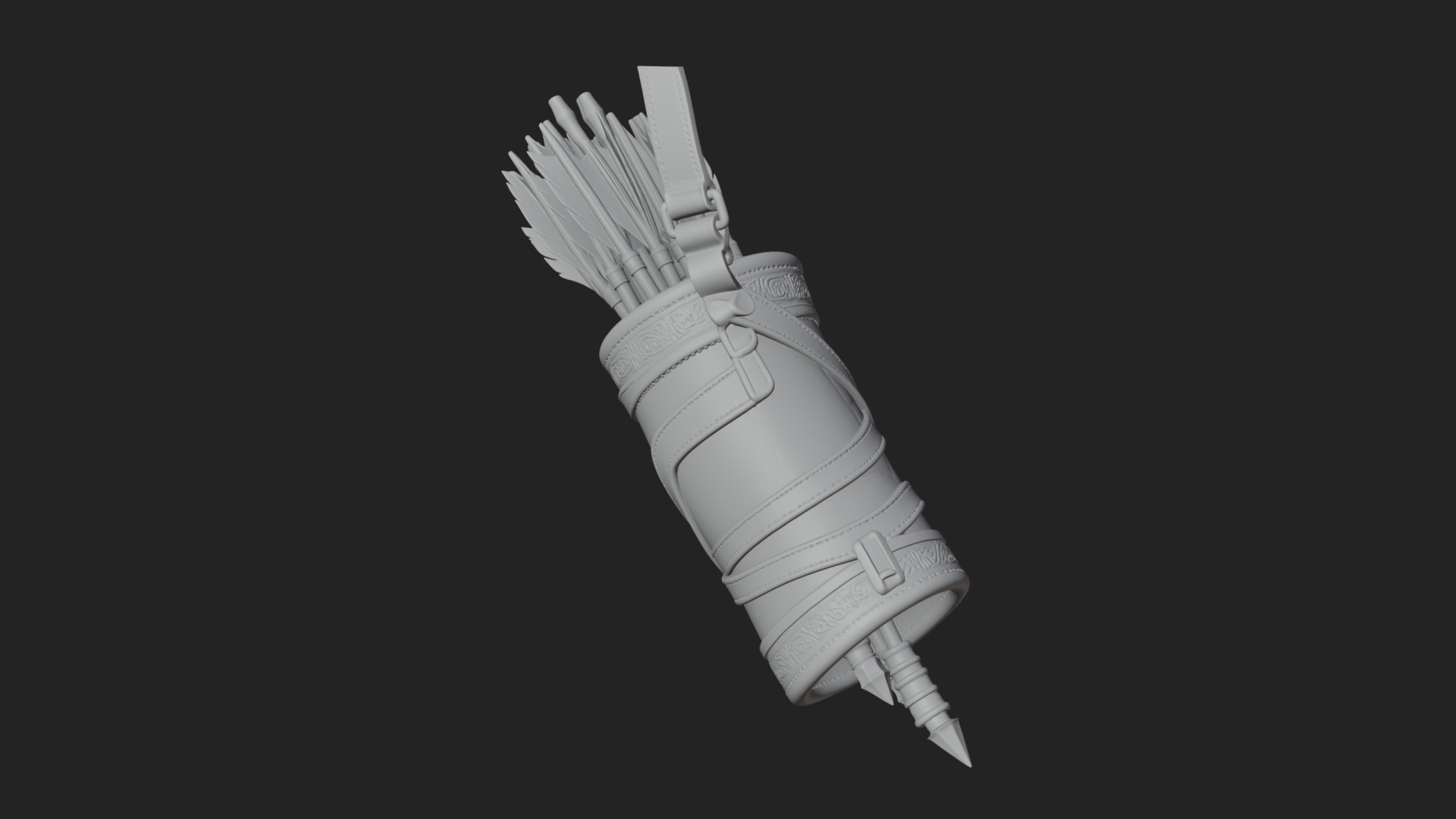Carved Arrow Quiver Model Design 1 3D Print Model 3D Model
