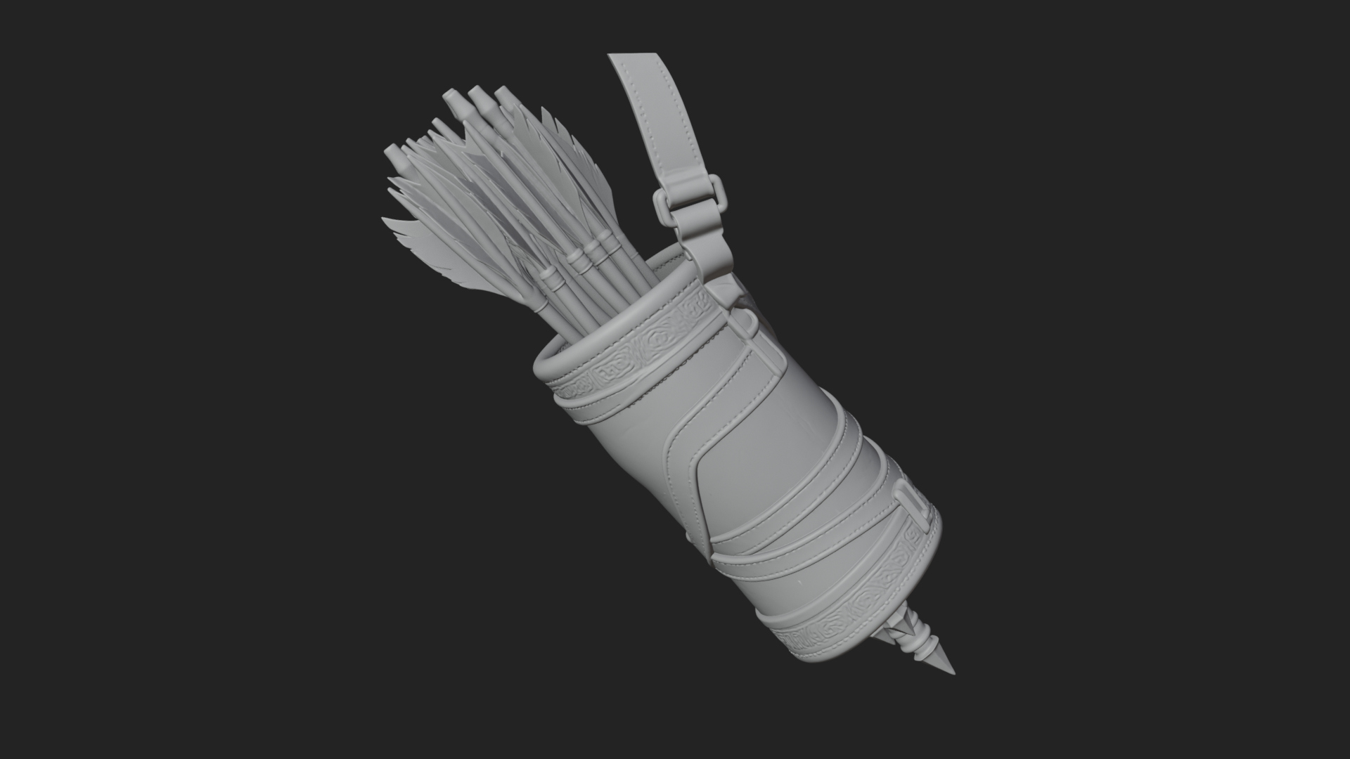 Carved Arrow Quiver Model Design 1 3D Print Model 3D Model