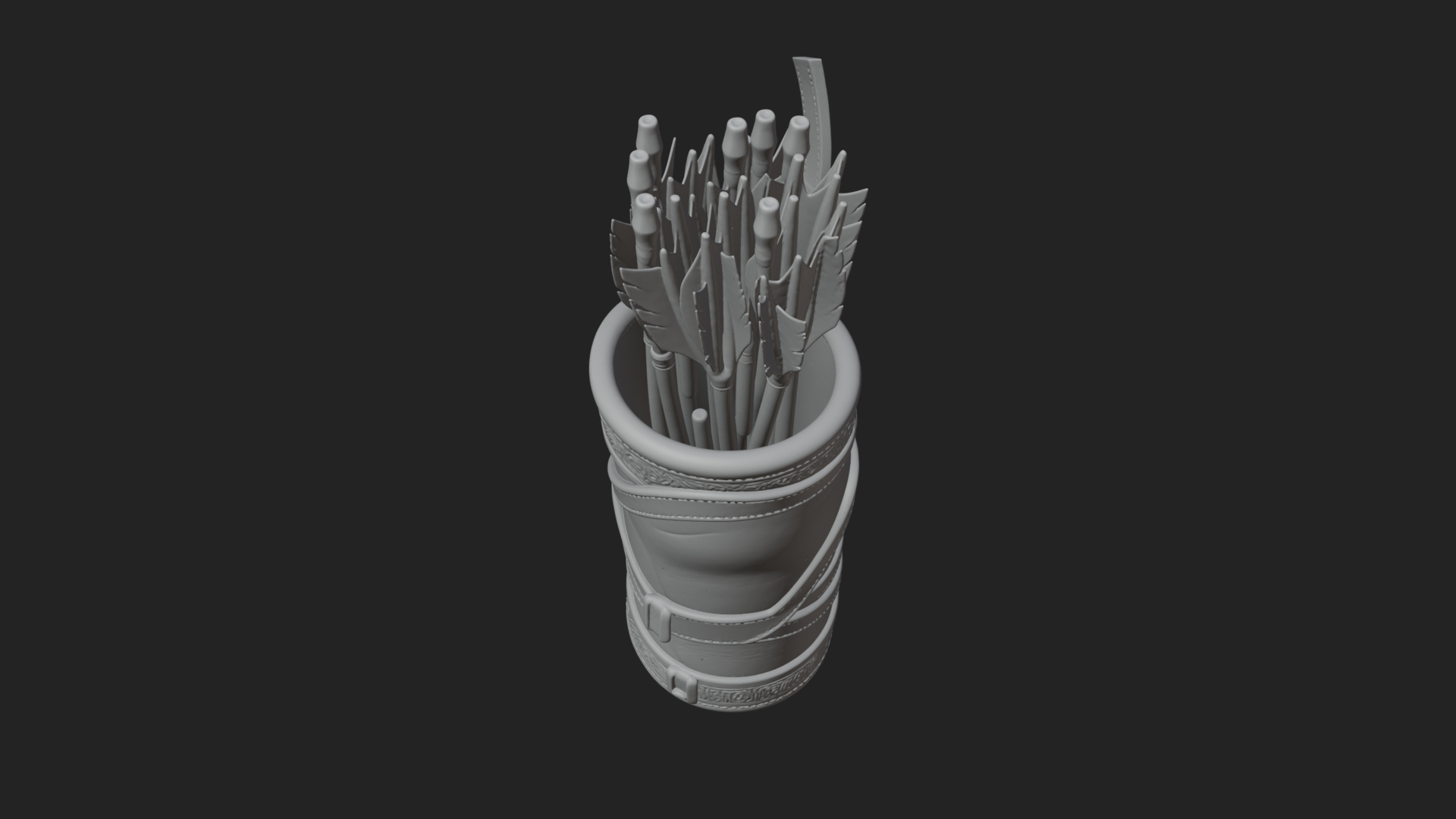 Carved Arrow Quiver Model Design 1 3D Print Model 3D Model