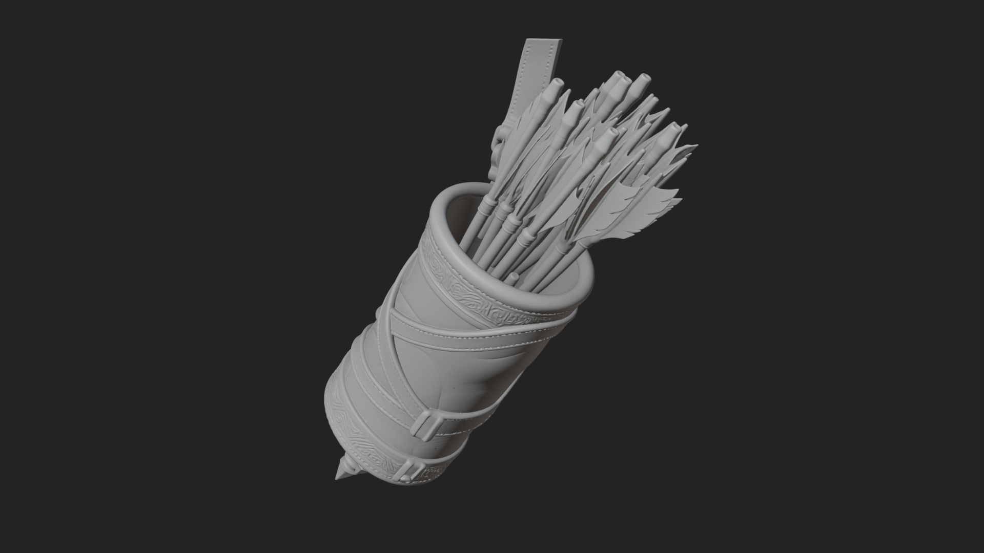 Carved Arrow Quiver Model Design 1 3D Print Model 3D Model