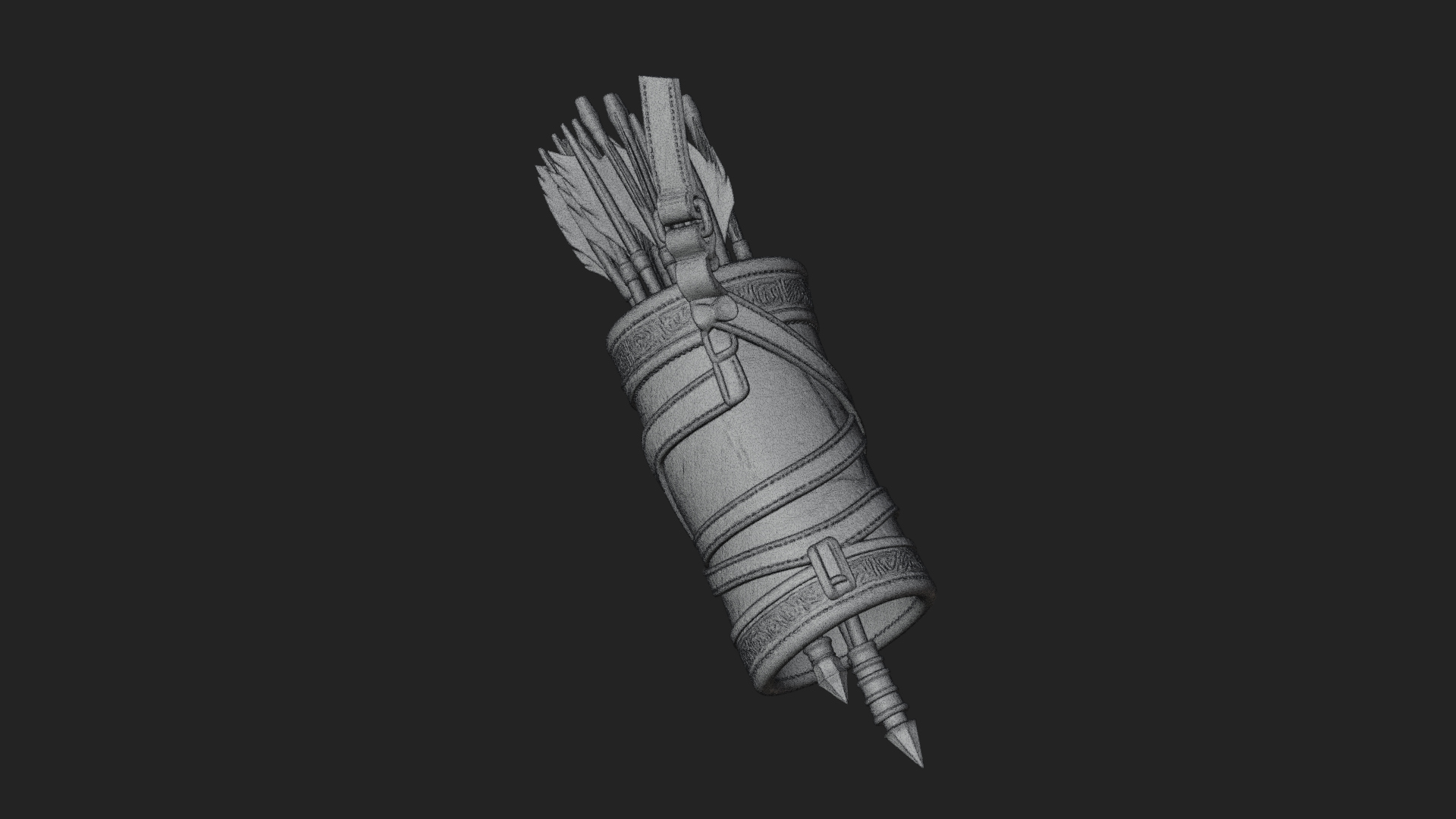 Carved Arrow Quiver Model Design 1 3D Print Model 3D Model
