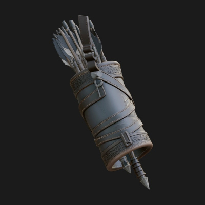 Carved Arrow Quiver Model Design 1 3D Print Model