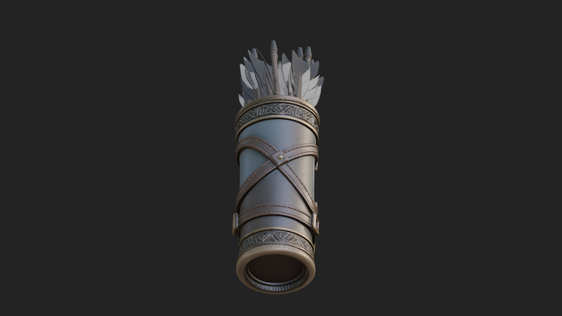 Carved Arrow Quiver Model Design 2 3D Print Model 3D Model