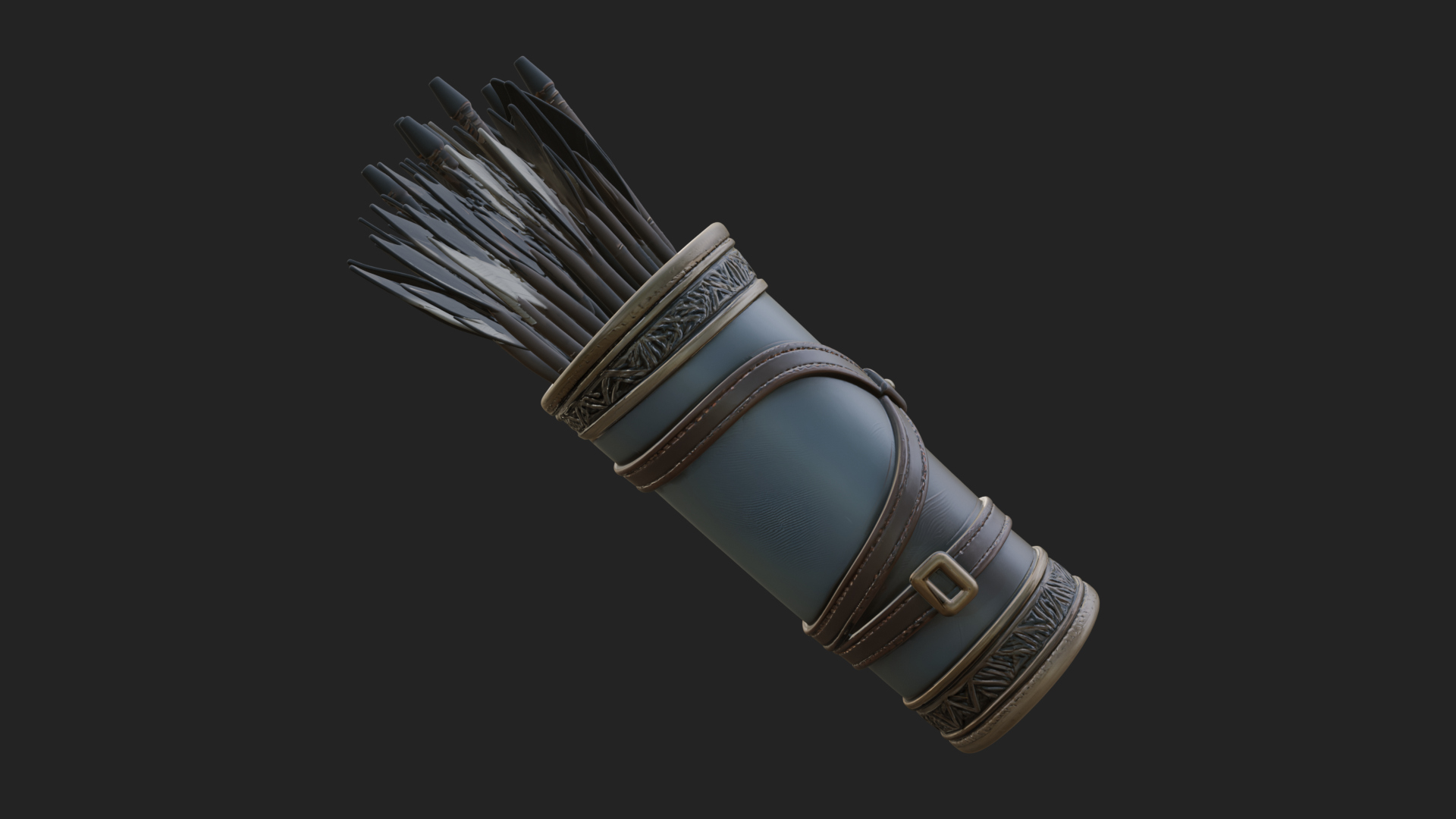 Carved Arrow Quiver Model Design 2 3D Print Model 3D Model
