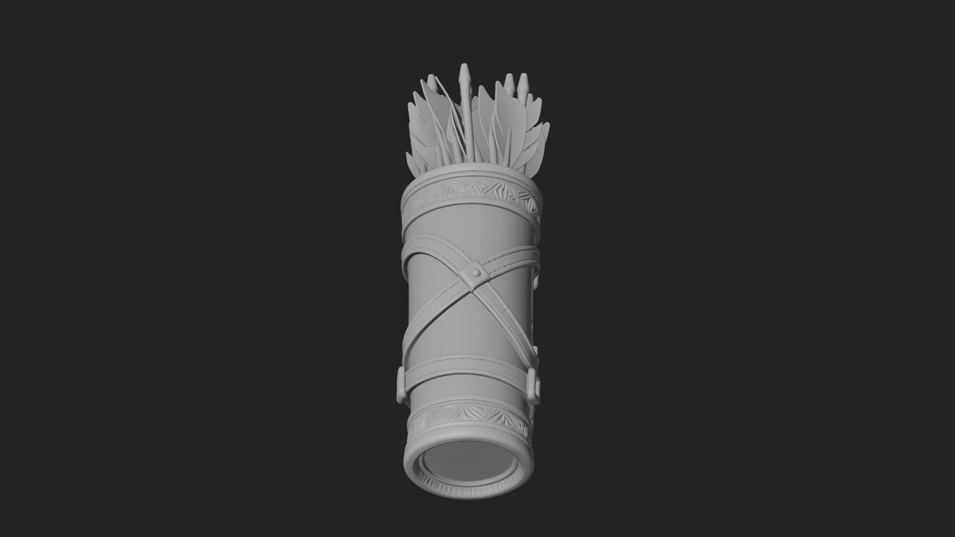 Carved Arrow Quiver Model Design 2 3D Print Model 3D Model