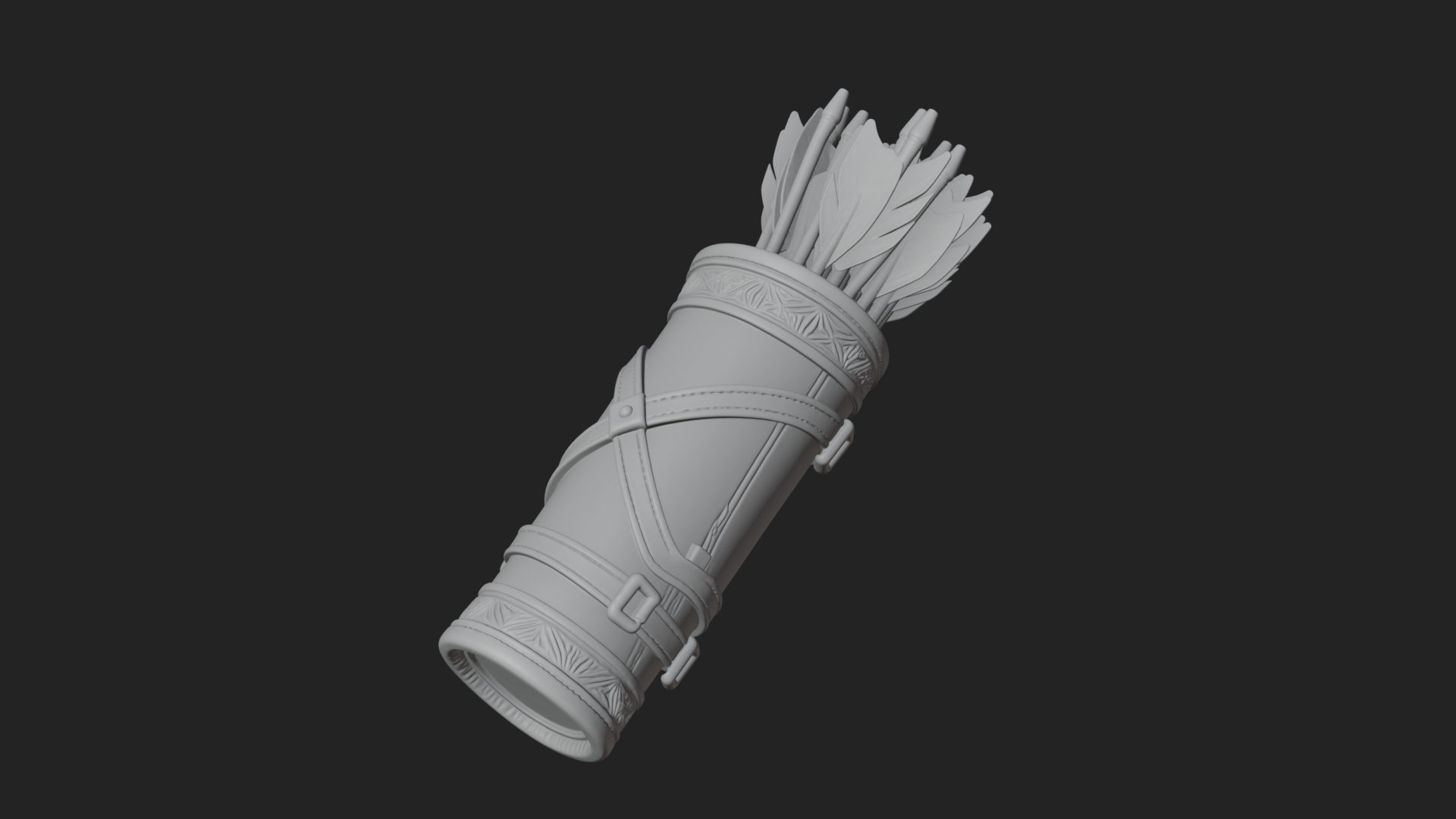 Carved Arrow Quiver Model Design 2 3D Print Model 3D Model